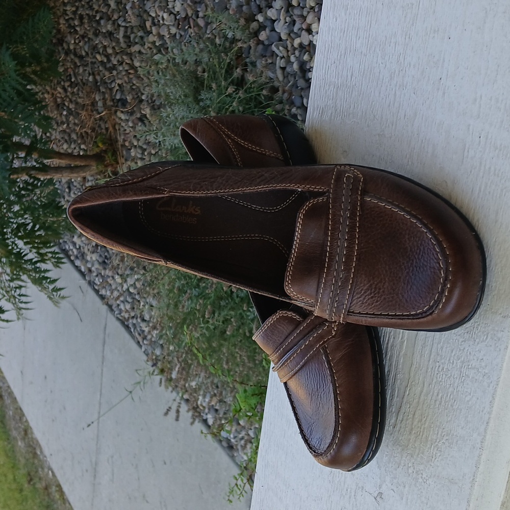 Clarks Bendable Brown Leather Loafers
